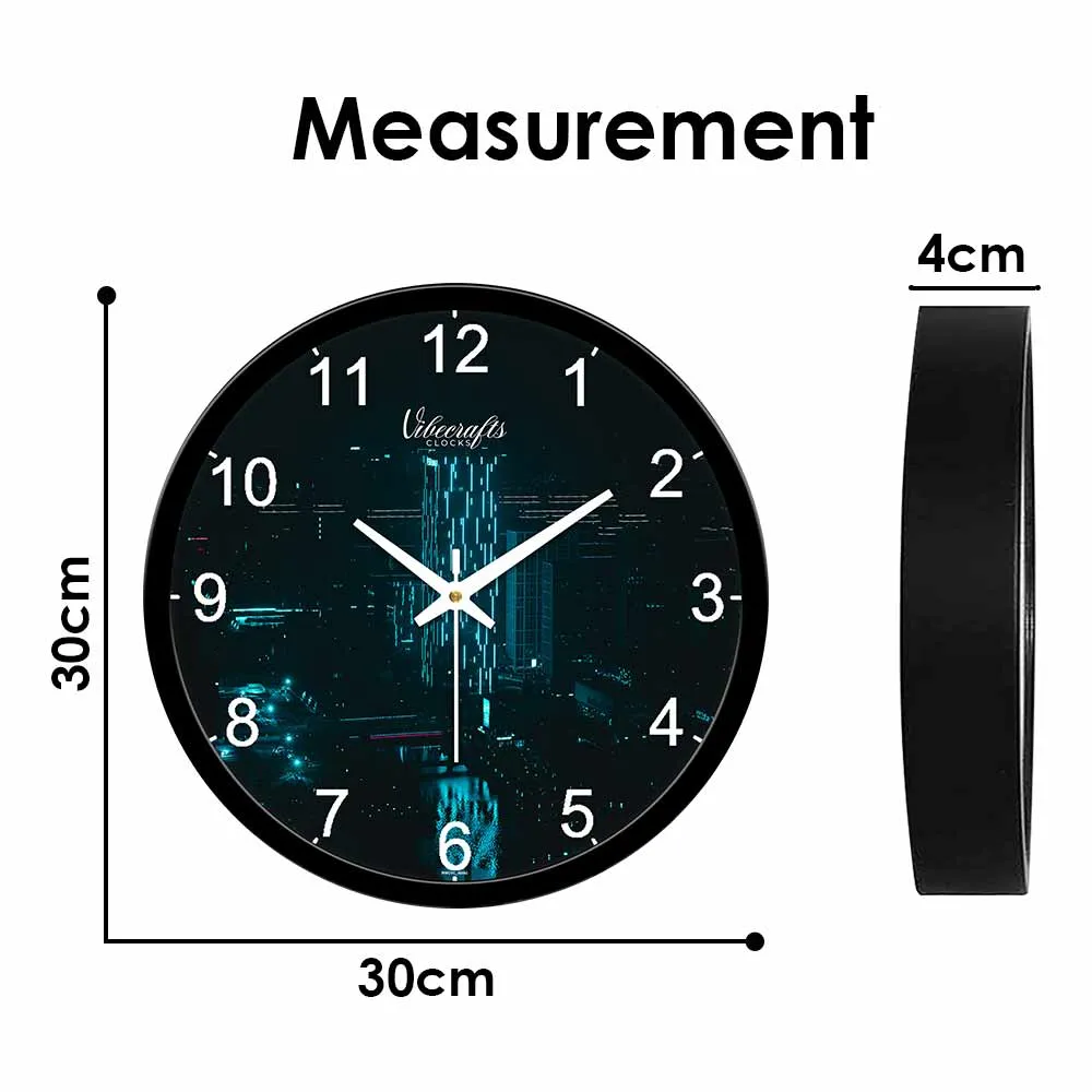 Beautiful Digital City Design Premium Wall Clock