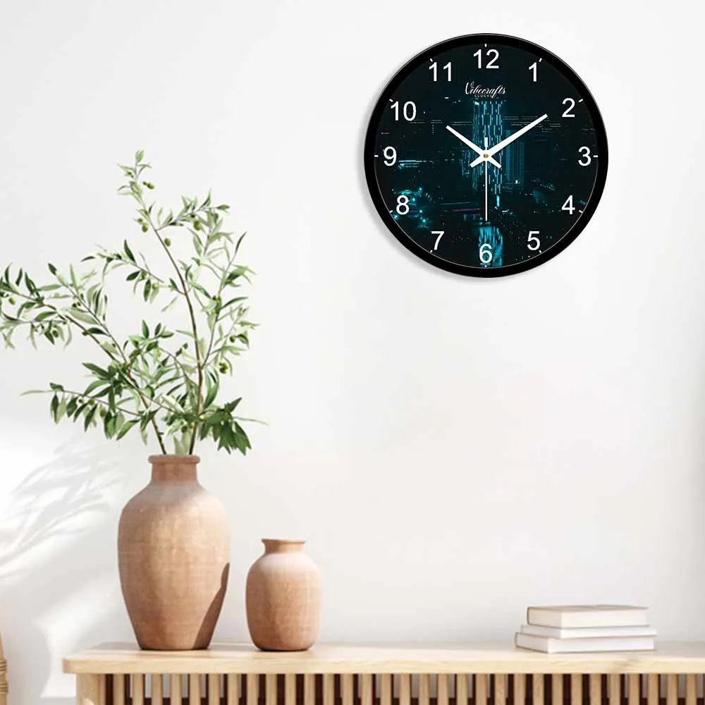 Beautiful Digital City Design Premium Wall Clock