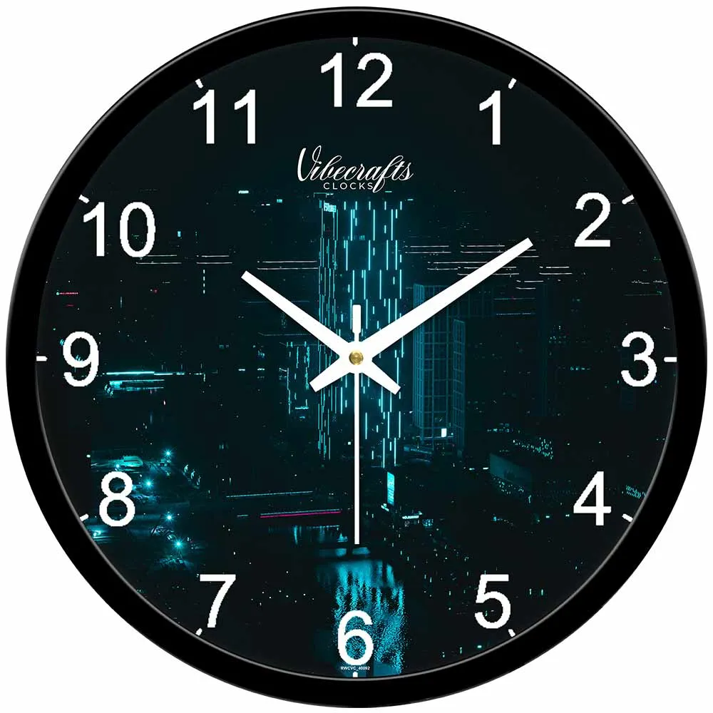 Beautiful Digital City Design Premium Wall Clock