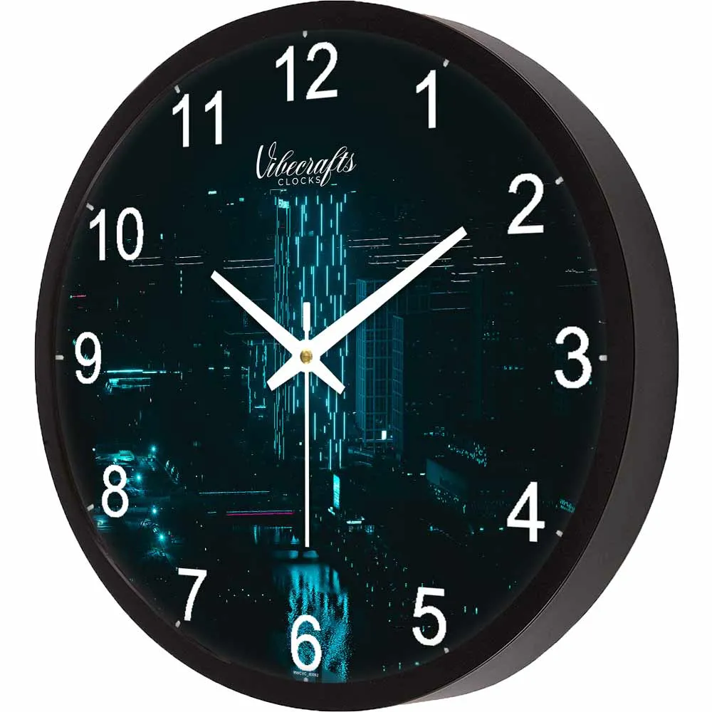 Beautiful Digital City Design Premium Wall Clock