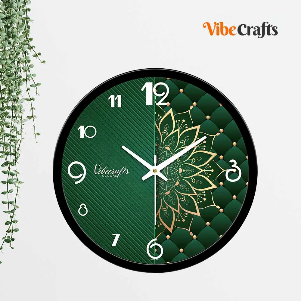 Beautiful Golden Pattern Designer Wall Clock