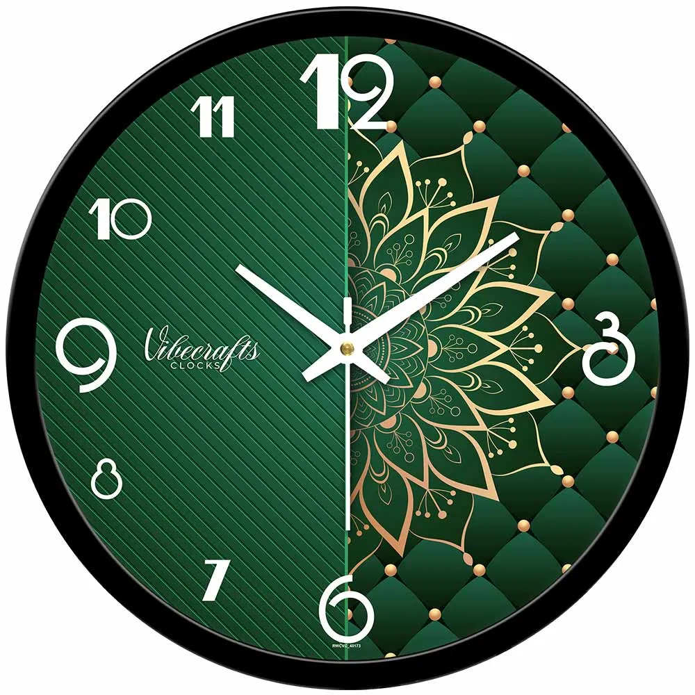 Beautiful Golden Pattern Designer Wall Clock