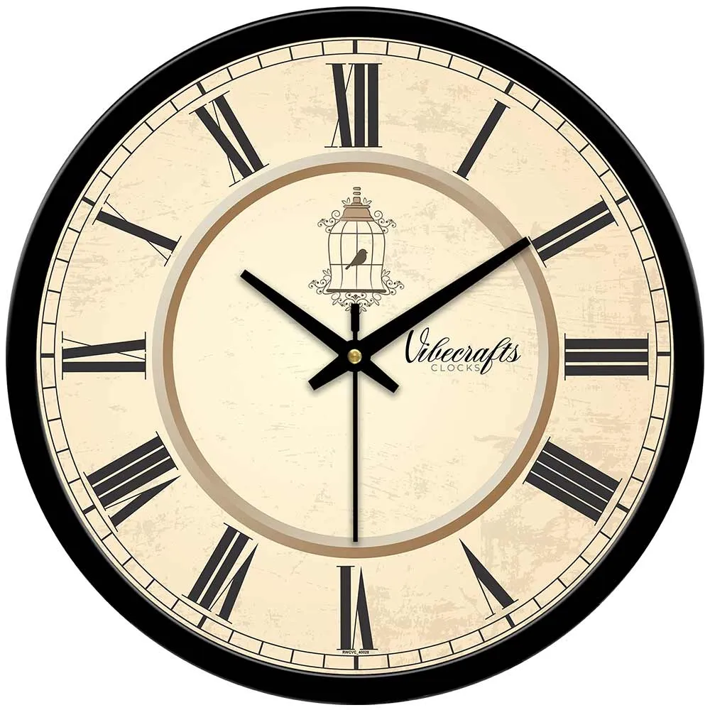 Beautiful Parrot Birds in cage Designer Wall Clock