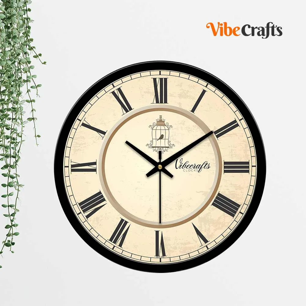 Beautiful Parrot Birds in cage Designer Wall Clock