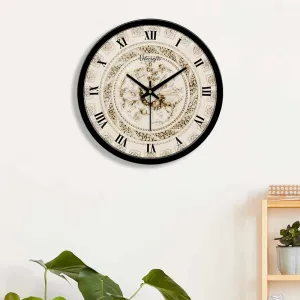 Beautiful Rose Flowers Print Wall Clock For Living Room