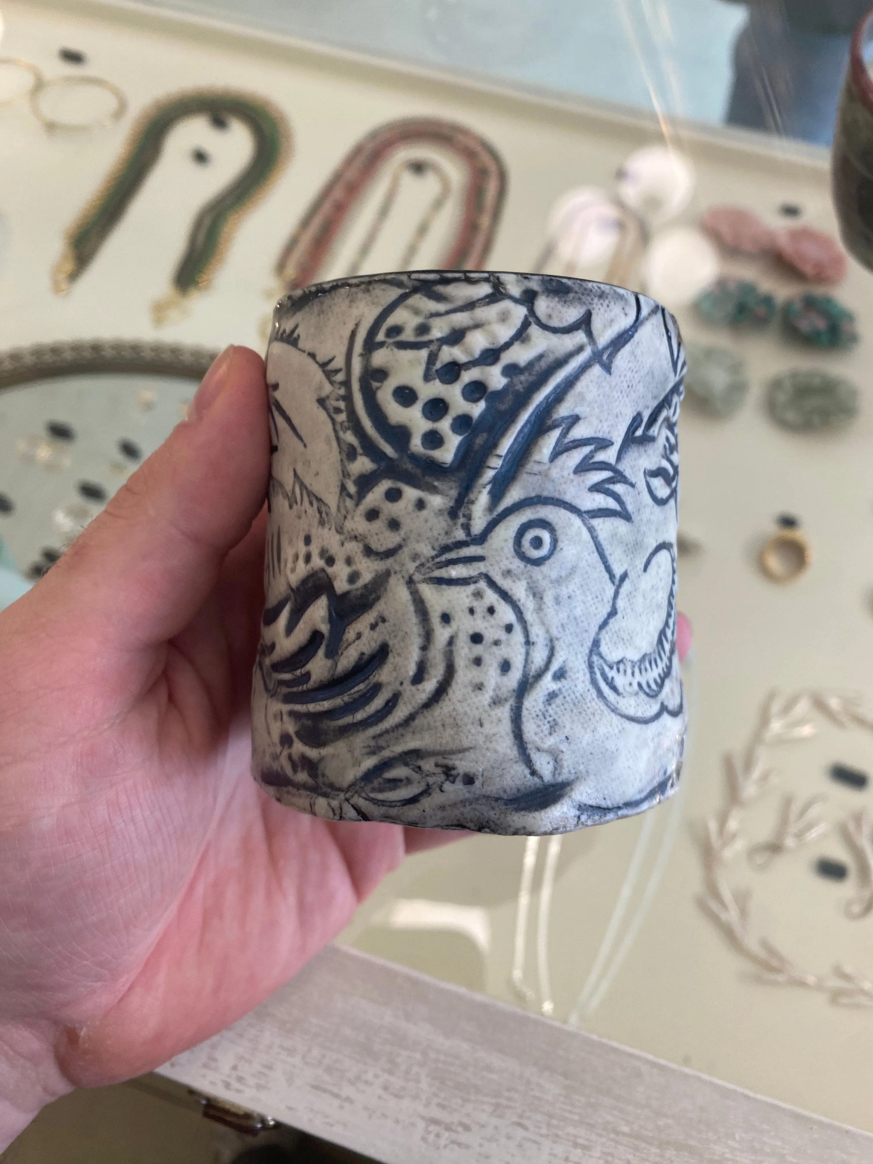 Bird Blue Mugs