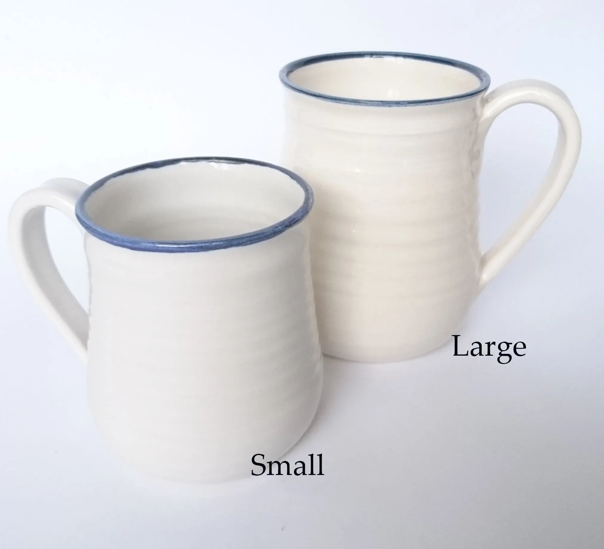 Blue & White Ceramic Coffee Mugs
