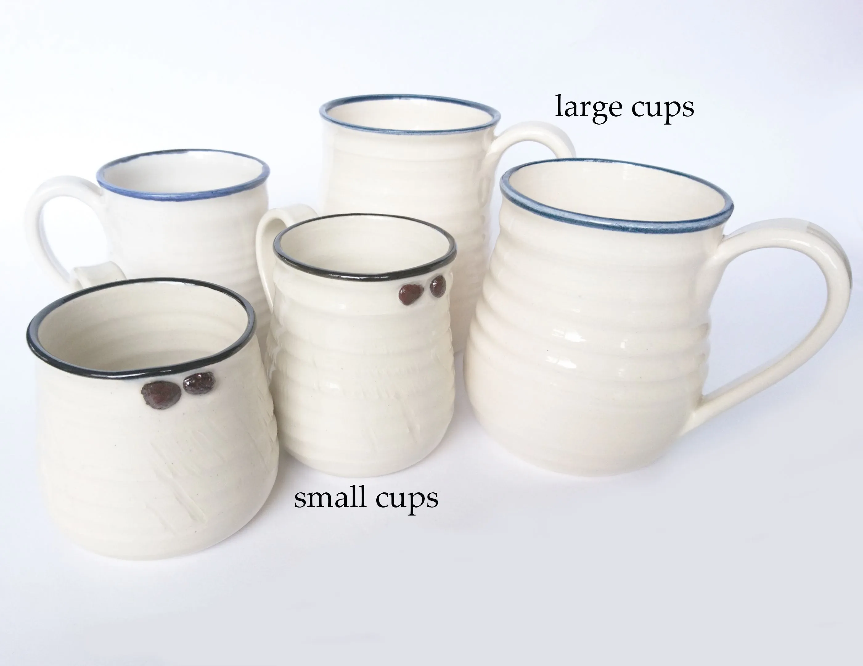 Blue & White Ceramic Coffee Mugs