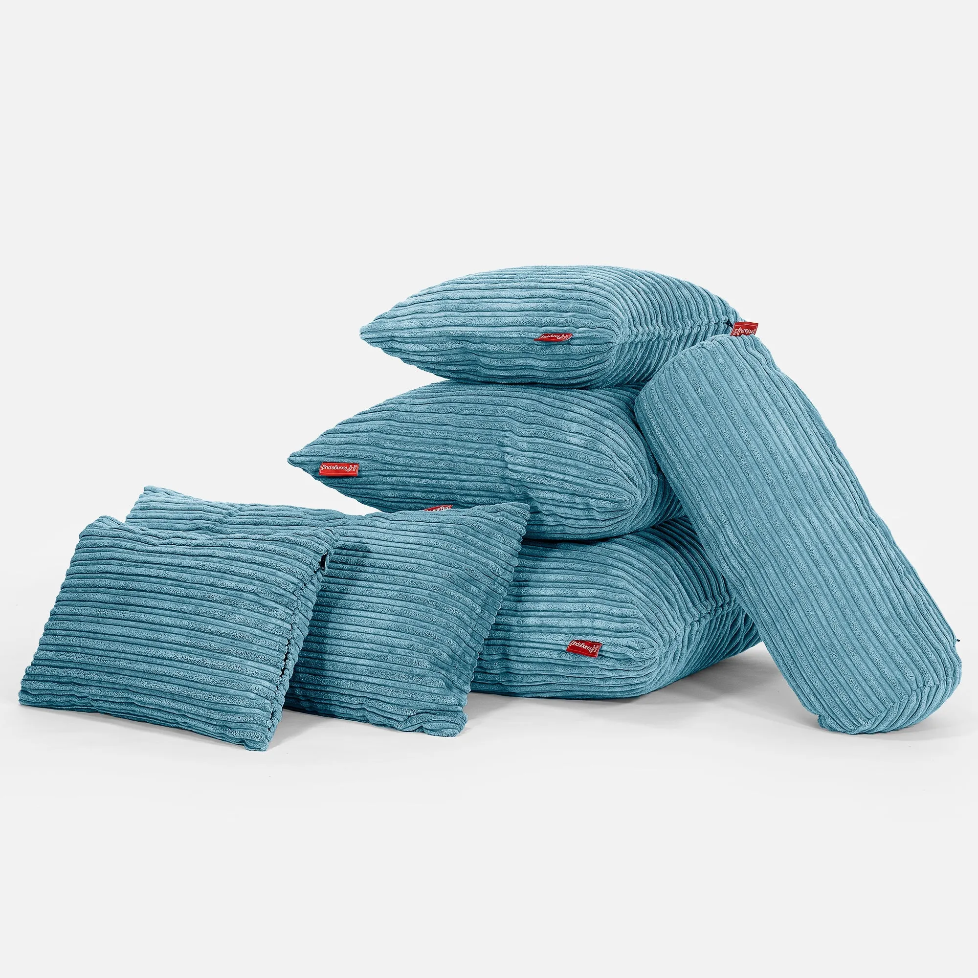 Bolster Scatter Cushion Cover 20 x 55cm - Cord Aegean Blue