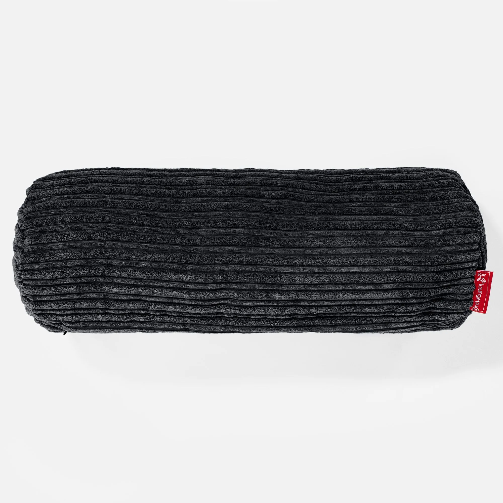 Bolster Scatter Cushion Cover 20 x 55cm - Cord Black