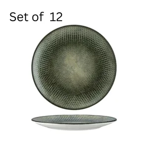 BONNA LENTA OLIVE ROUND COUPE PLATE 210x20mm (LNTOLGRM21DZ) (Set of 12 )