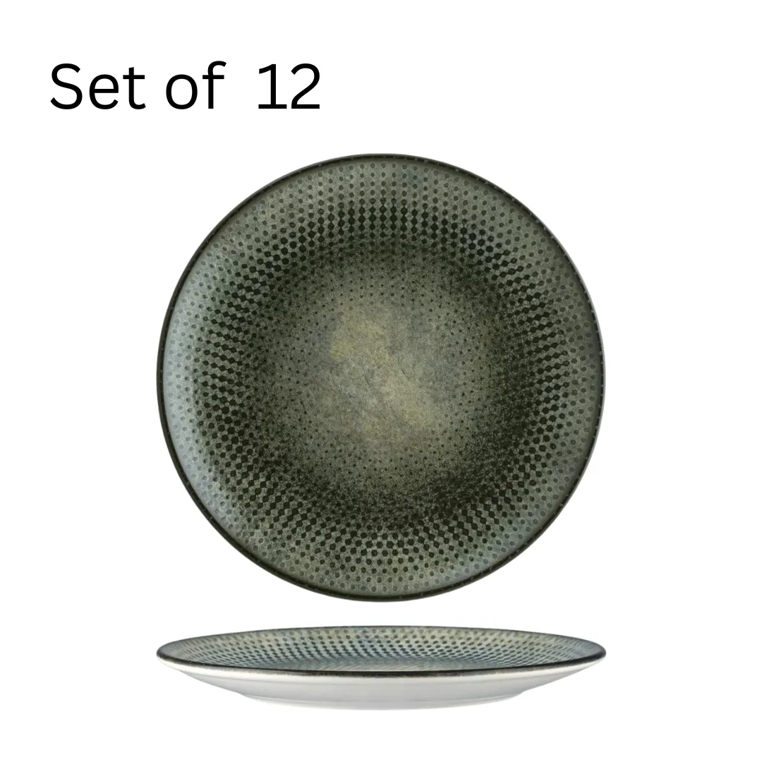 BONNA LENTA OLIVE ROUND COUPE PLATE 270mm (LNTOLGRM27DZ) (Set of 12 )