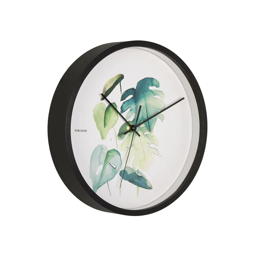 Botanical Monstera Wall Clock (26cm)