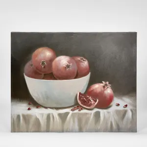 Bowl Pomegranites Painting Wall Art by Florabelle