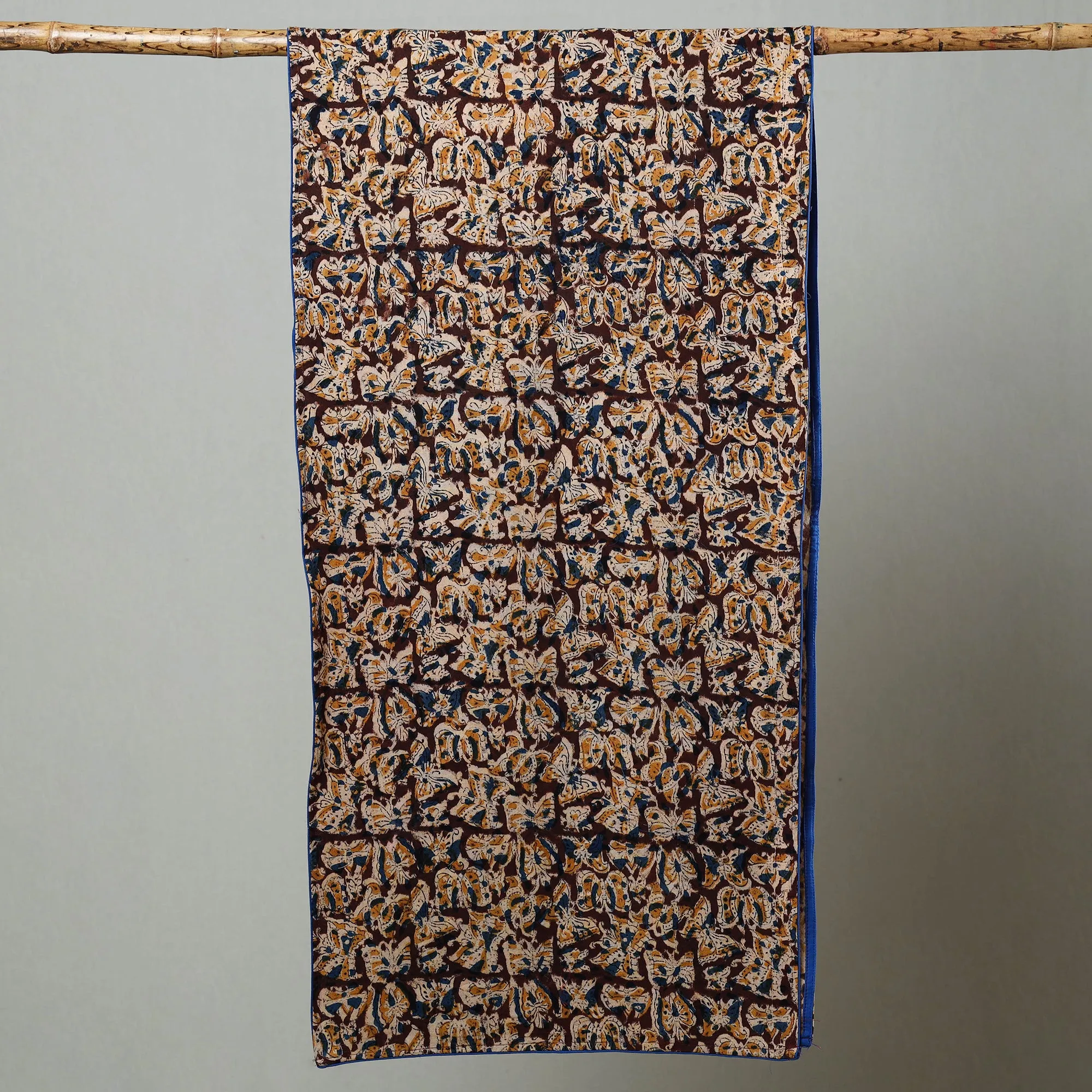 Brown - Kalamkari Block Printed Cotton Stole 24