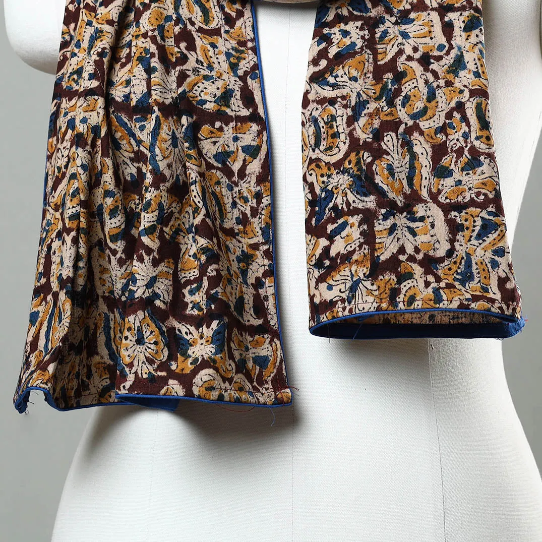Brown - Kalamkari Block Printed Cotton Stole 24