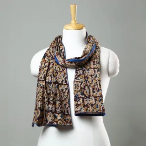 Brown - Kalamkari Block Printed Cotton Stole 24