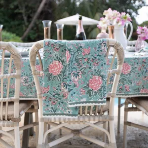Butterfly Garden Aqua & Rose Tea Towels