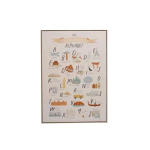 Canvas Framed Wall Art Decor - The Adventurer's Alphabet