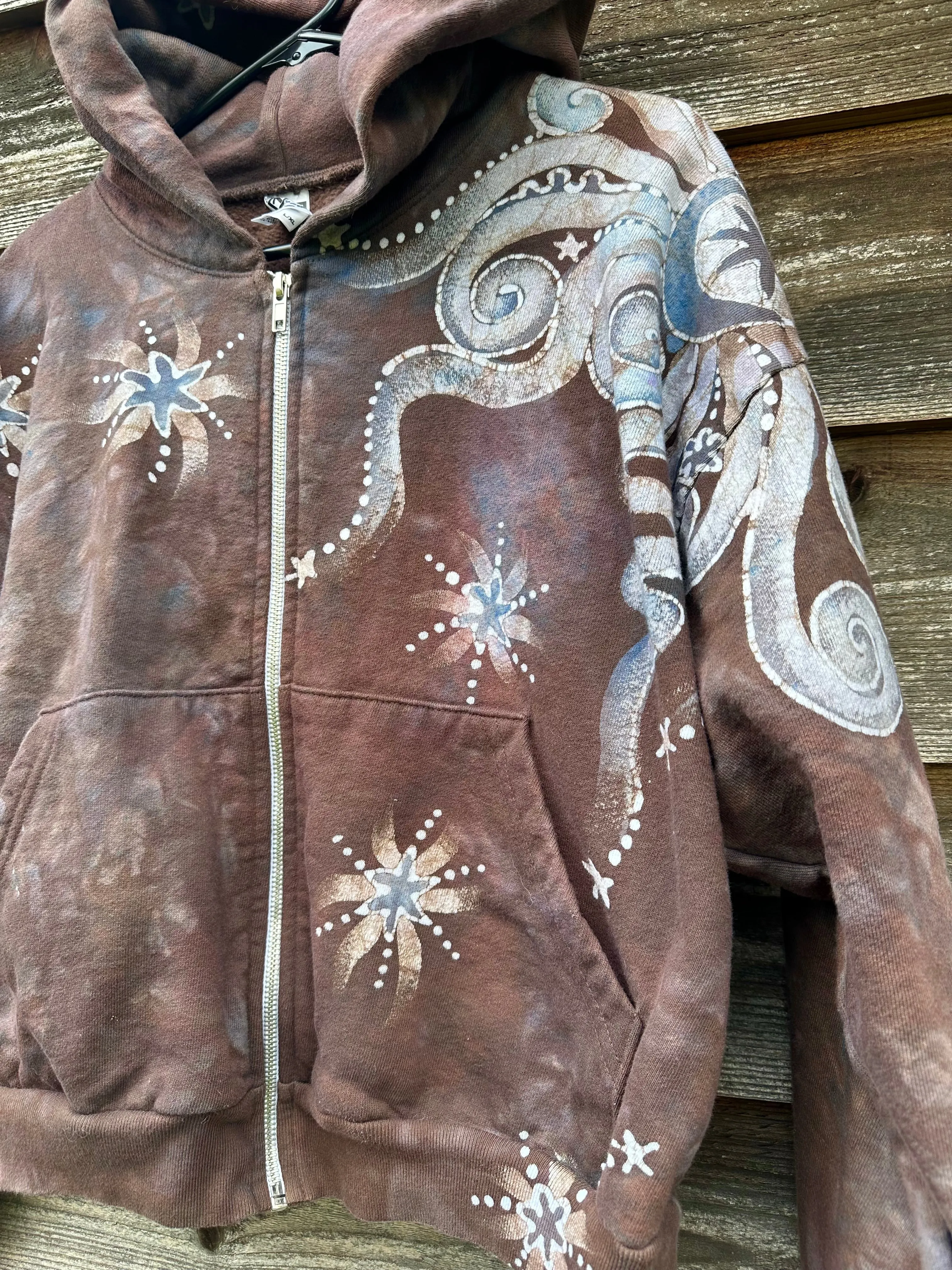 Cedar Moon Handmade Batik Hoodie - One Size - M/L