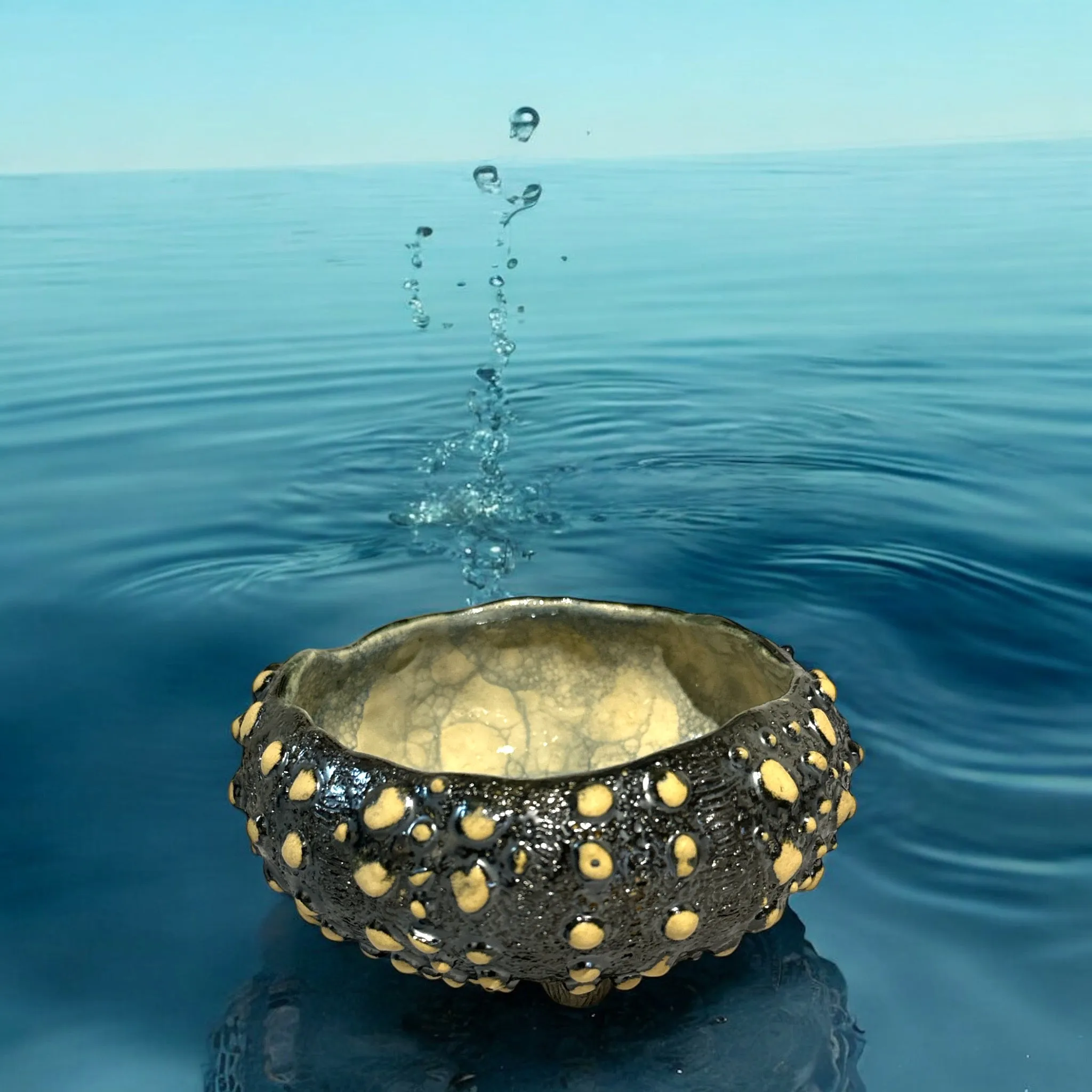 Ceramic Sea Urchin Wall Tiles, Bowls and Luminaries by Penny Eder
