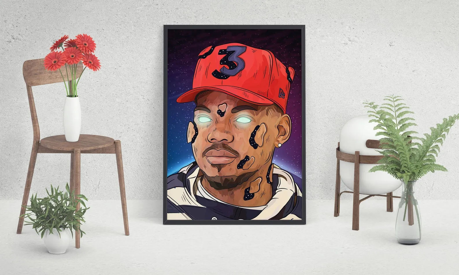 Chance The Rapper Poster, Custom Music Print, Music Poster, Custom Canvas, Home Decor, Wall Hangings, Chance Art
