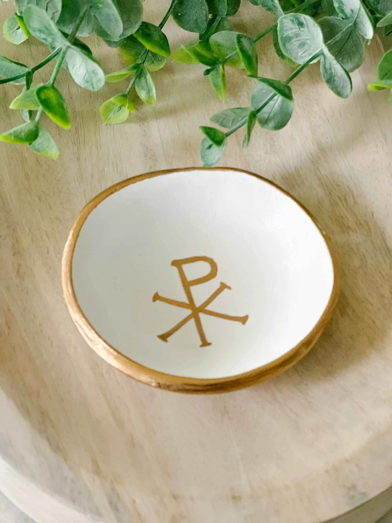 Chi Ro Rosary Dish