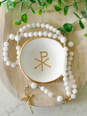 Chi Ro Rosary Dish