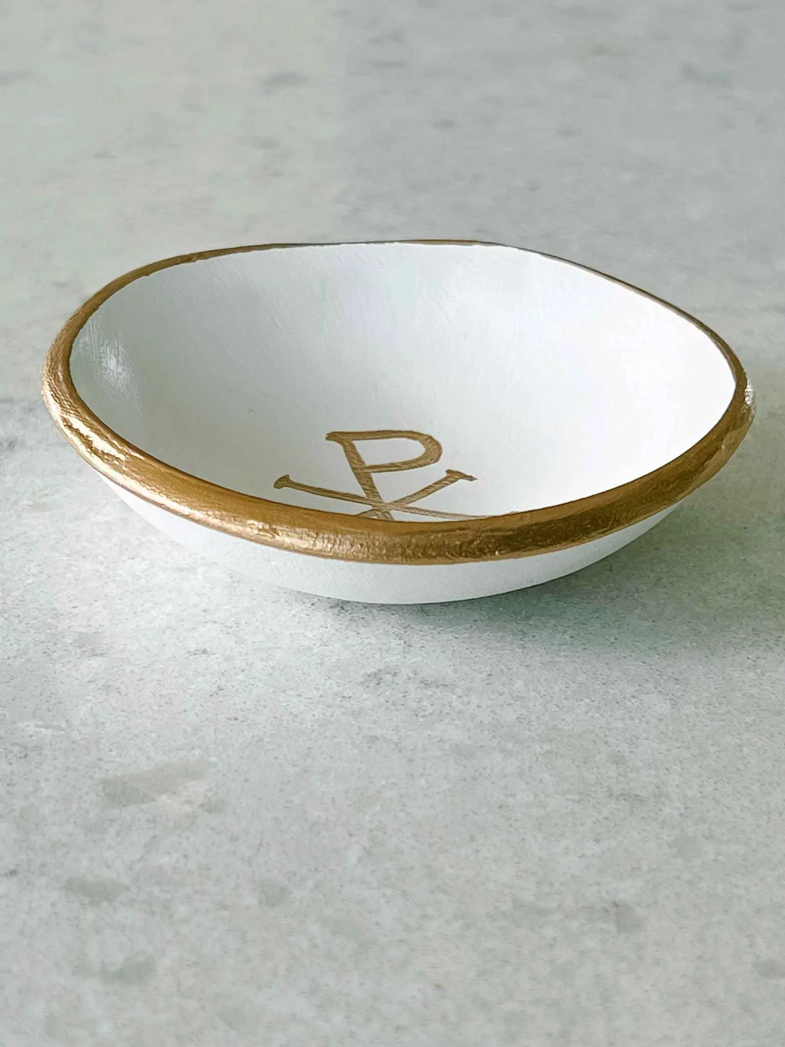 Chi Ro Rosary Dish