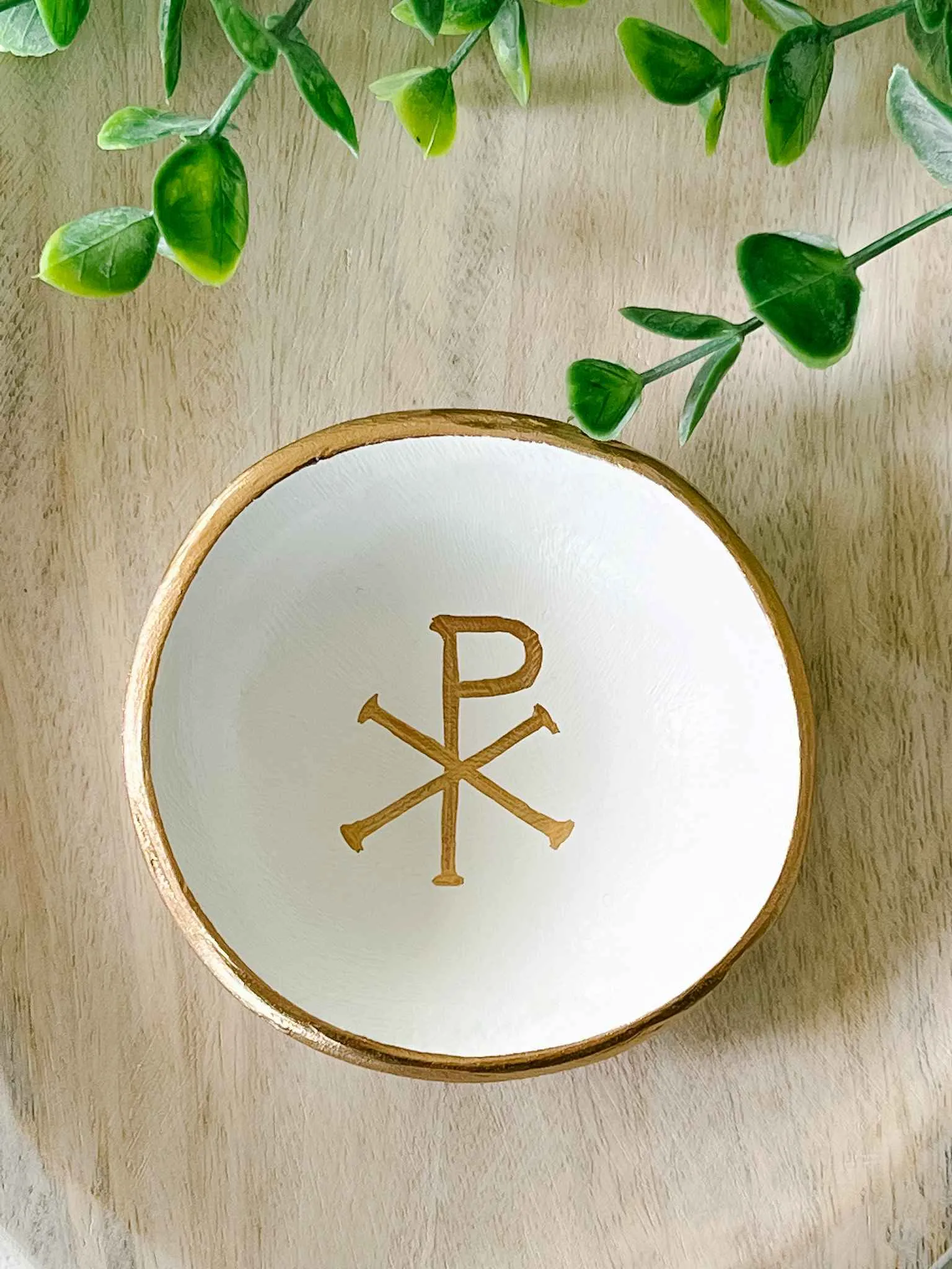 Chi Ro Rosary Dish