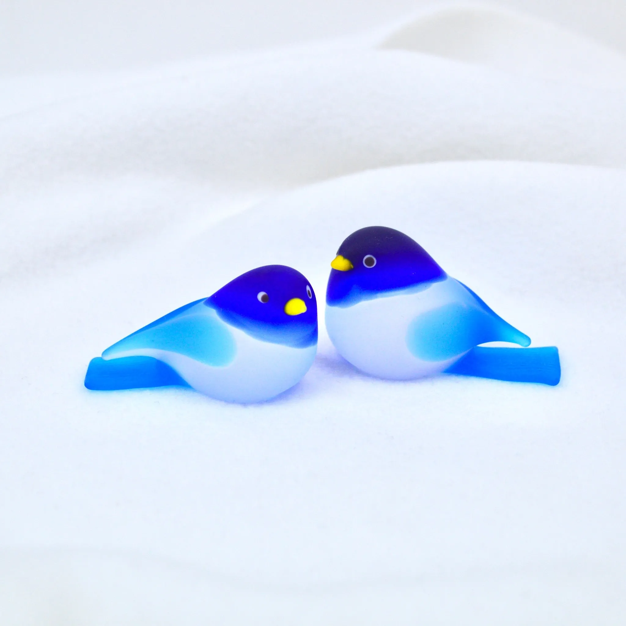 Chickadee Murano Glass Bird, multiple sizes, Made in Italy