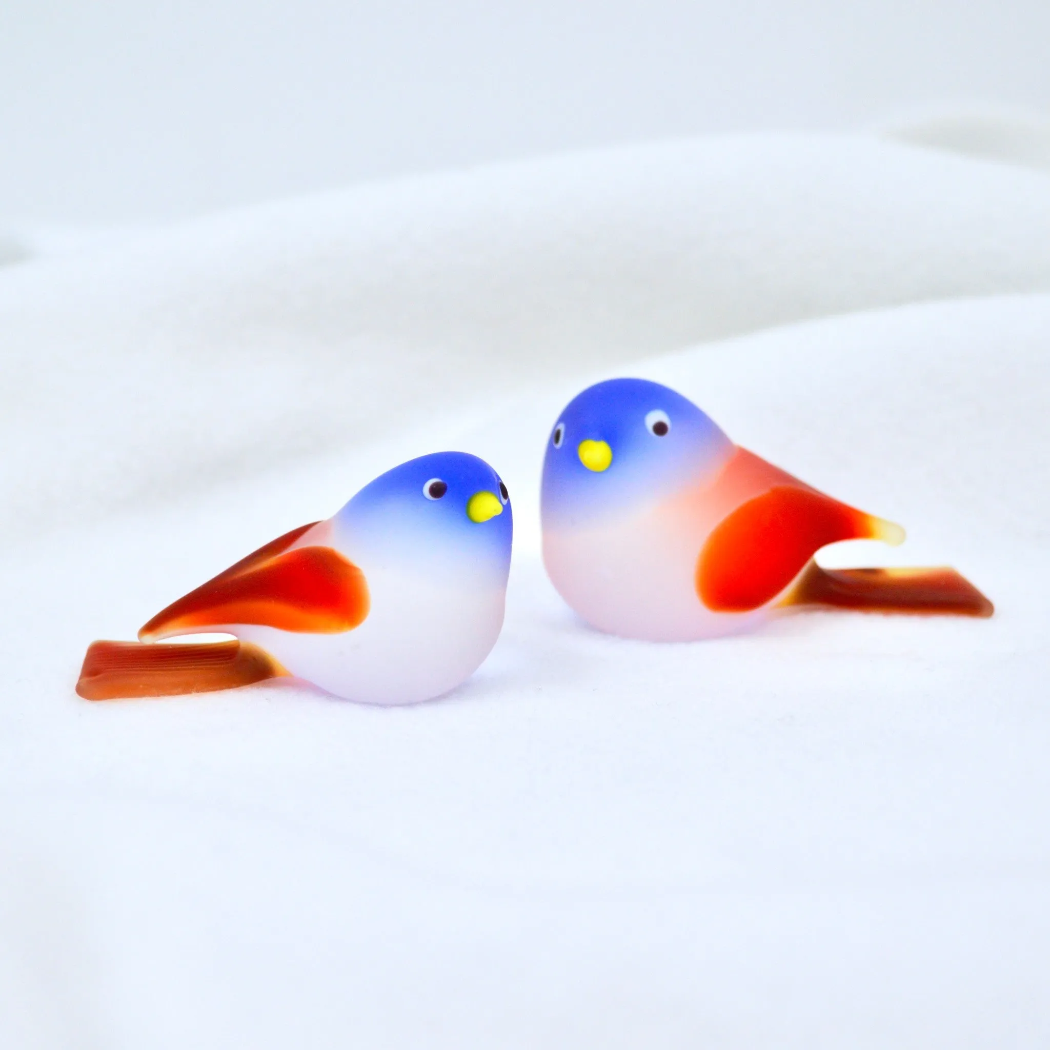 Chickadee Murano Glass Bird, multiple sizes, Made in Italy
