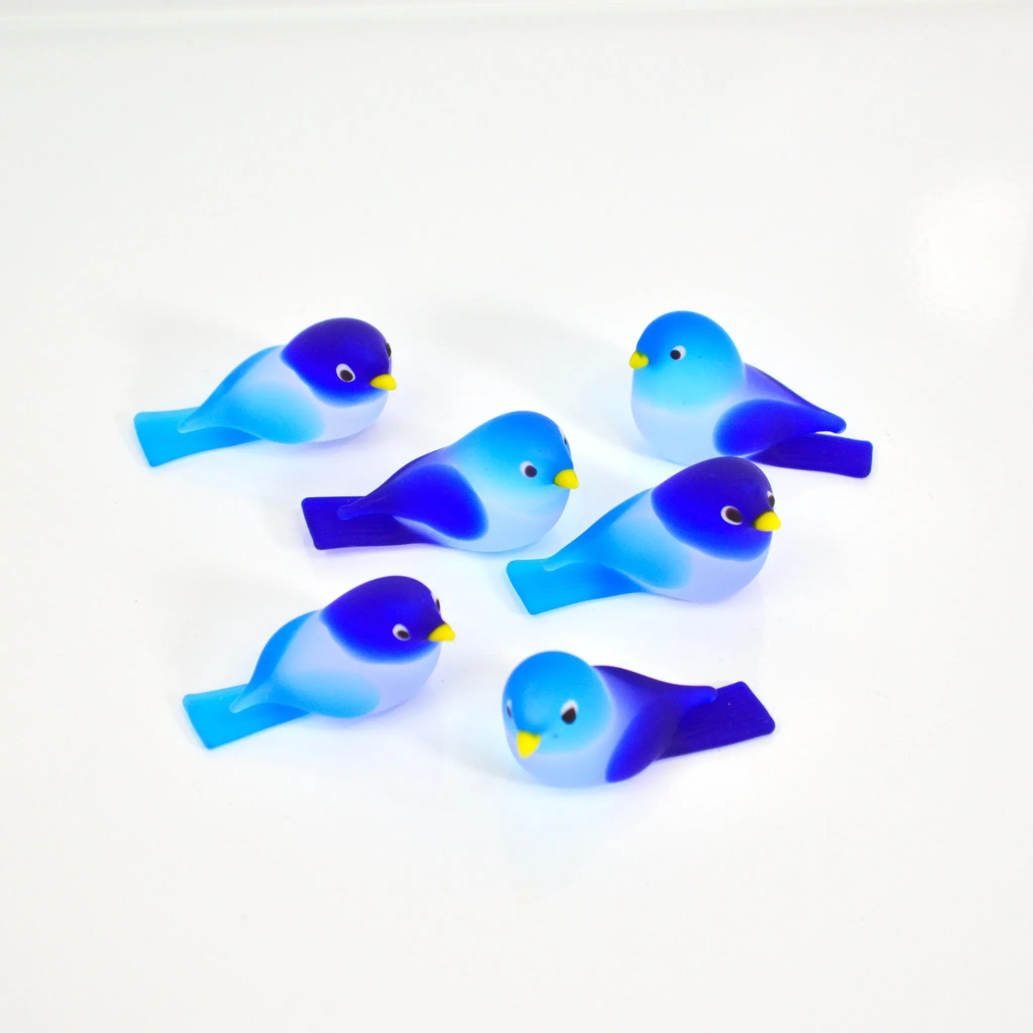 Chickadee Murano Glass Bird, multiple sizes, Made in Italy