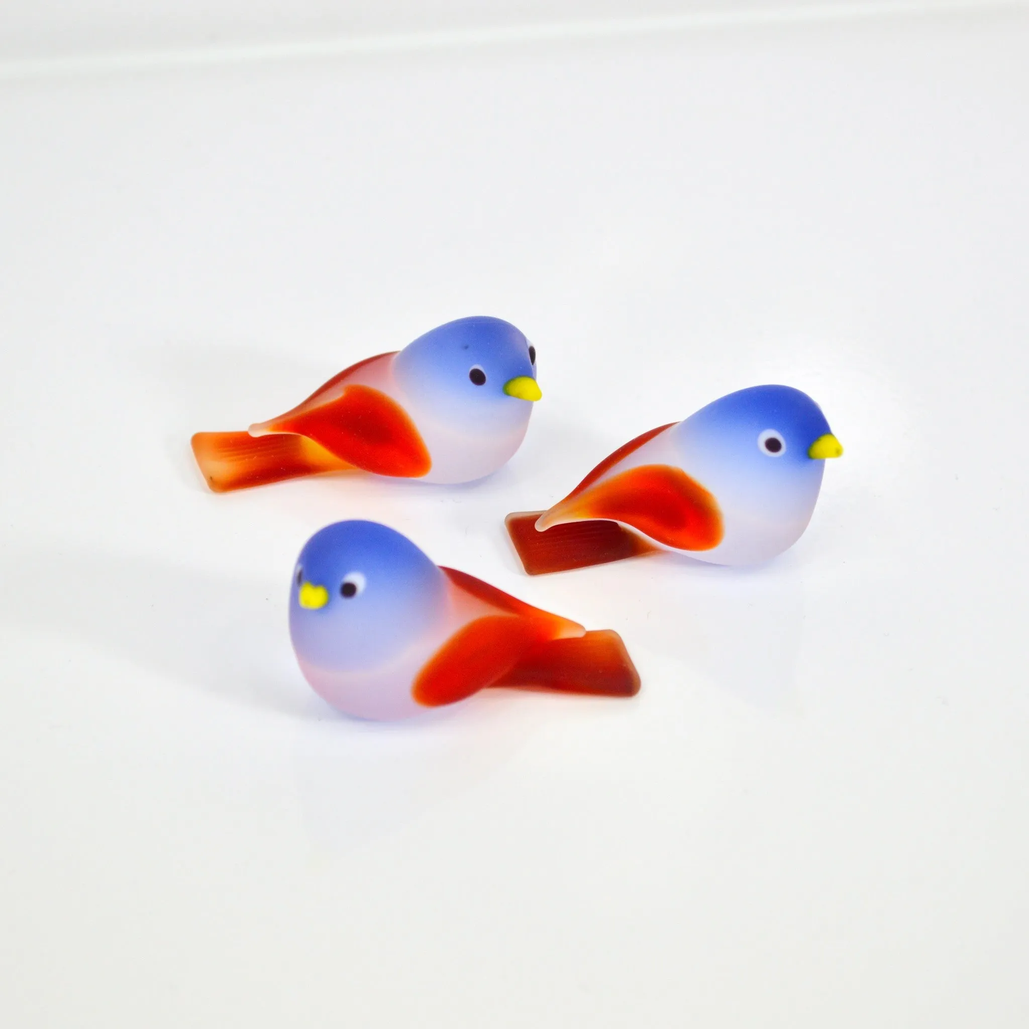 Chickadee Murano Glass Bird, multiple sizes, Made in Italy