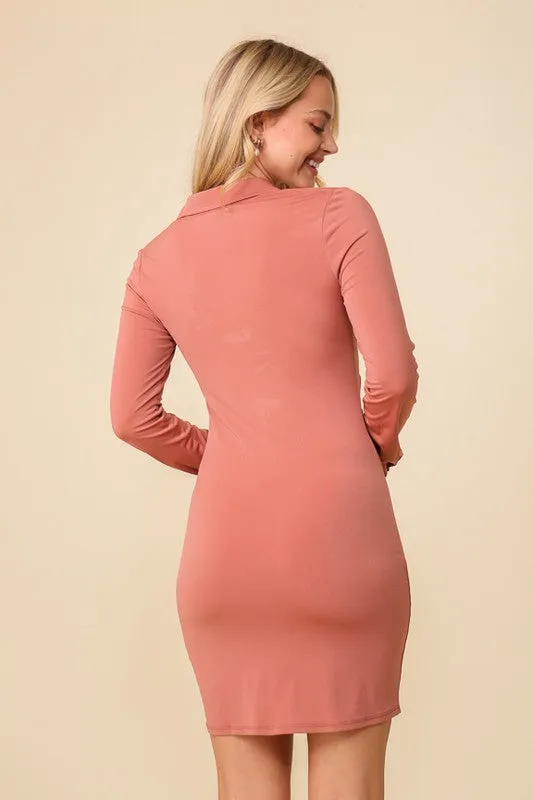 Clay Pot Ruched Dress