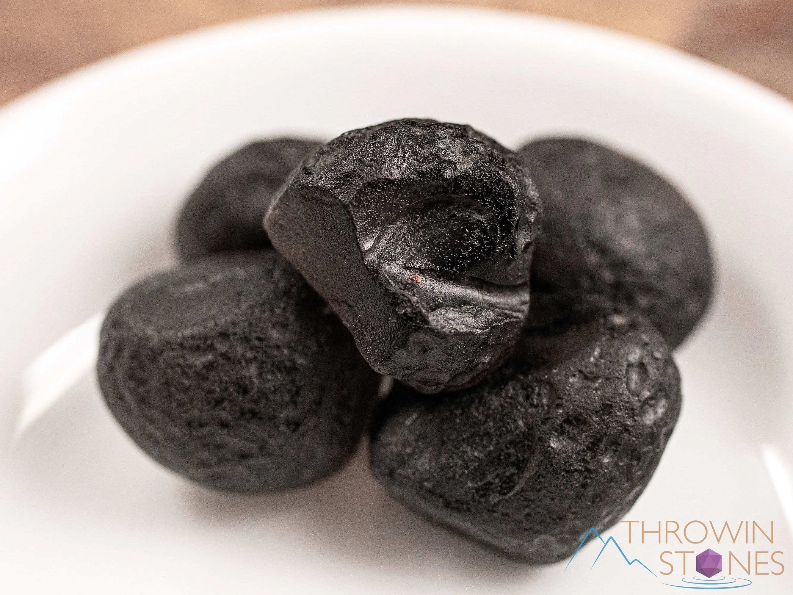 COLOMBIANITE Raw Crystal Tektite Obsidian -  Partial Round - Metaphysical Healing Crystals and Stones,  E1870