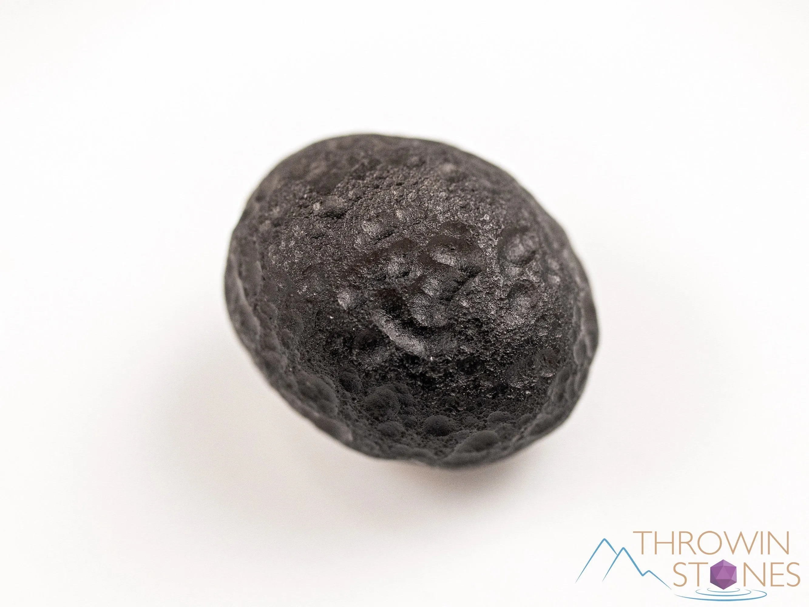 COLOMBIANITE Raw Crystal Tektite Obsidian -  Partial Round - Metaphysical Healing Crystals and Stones,  E1870