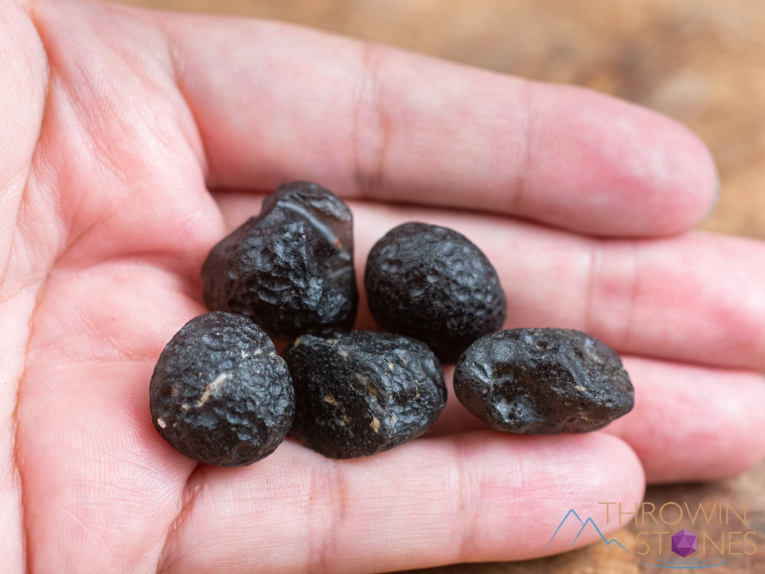 COLOMBIANITE Raw Crystal Tektite Obsidian -  Partial Round - Metaphysical Healing Crystals and Stones,  E1870