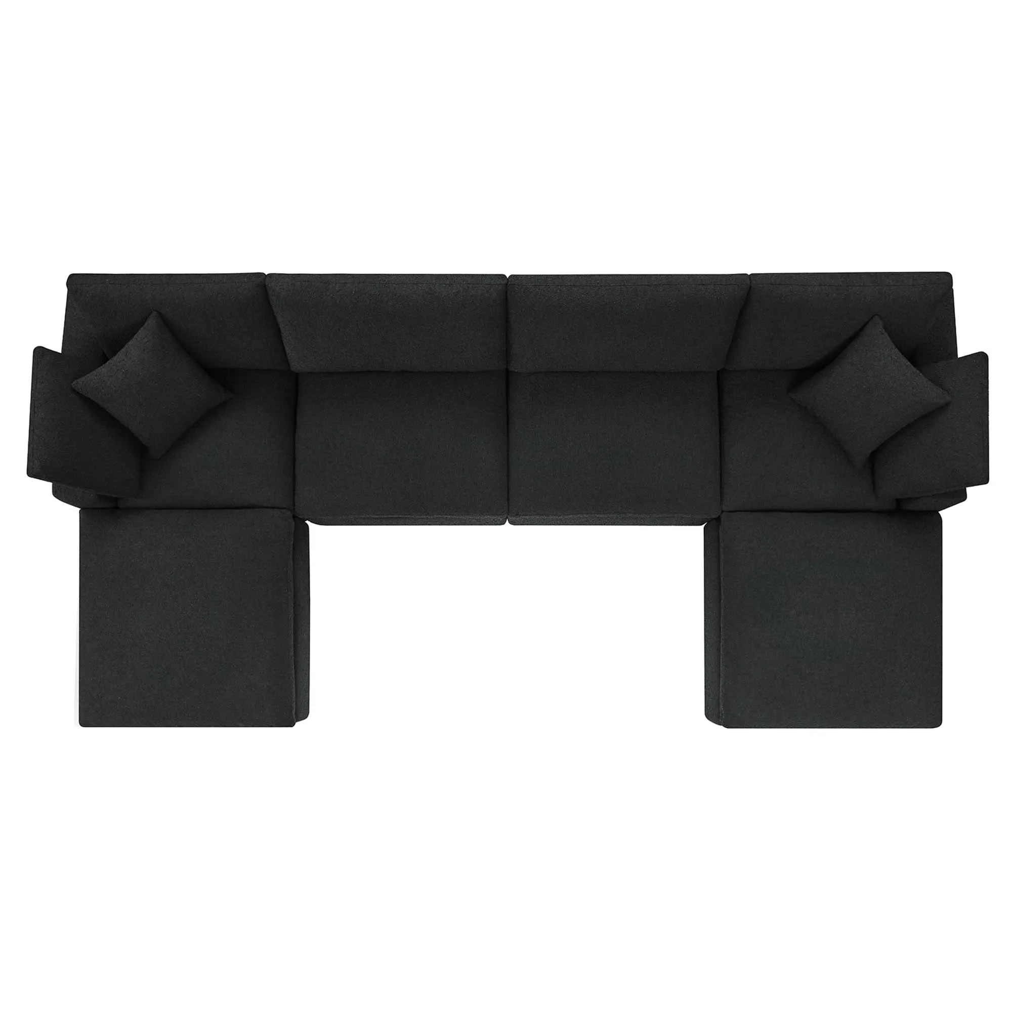 Commix Down Filled Overstuffed Boucle 6-Piece Sectional Sofa by Modway