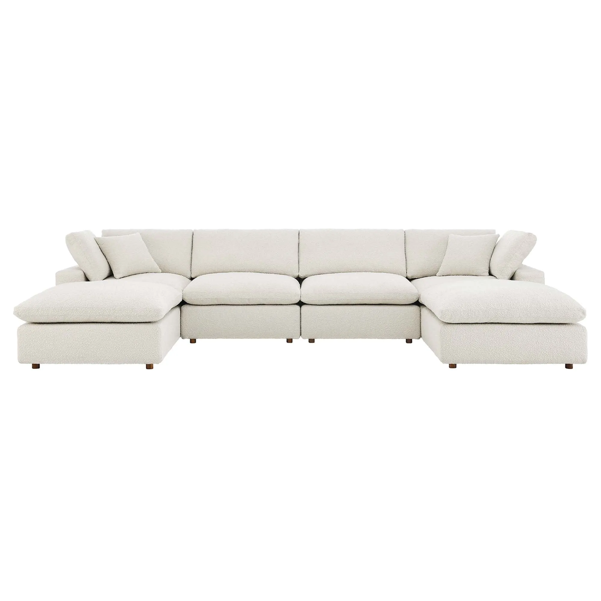 Commix Down Filled Overstuffed Boucle 6-Piece Sectional Sofa by Modway