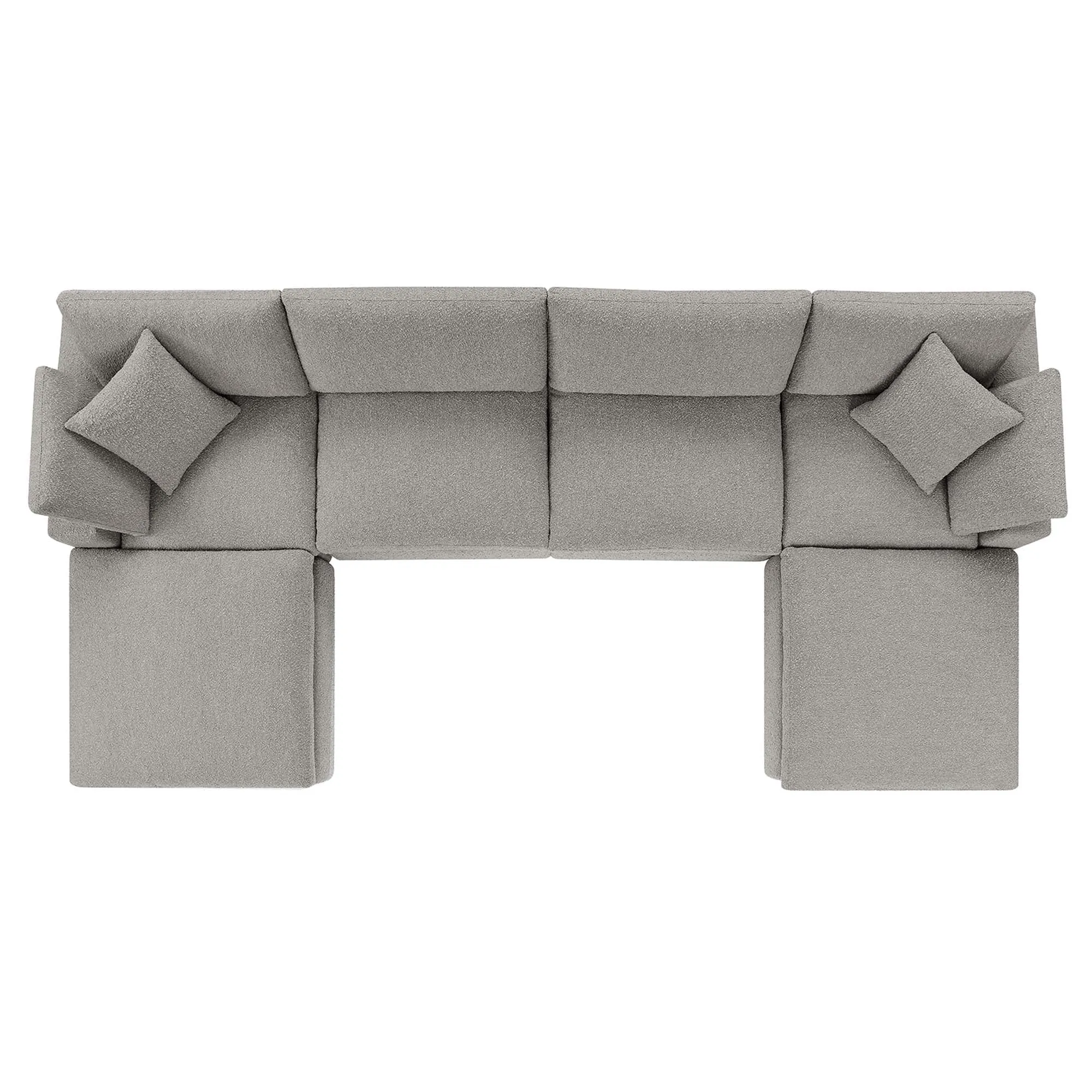 Commix Down Filled Overstuffed Boucle 6-Piece Sectional Sofa by Modway