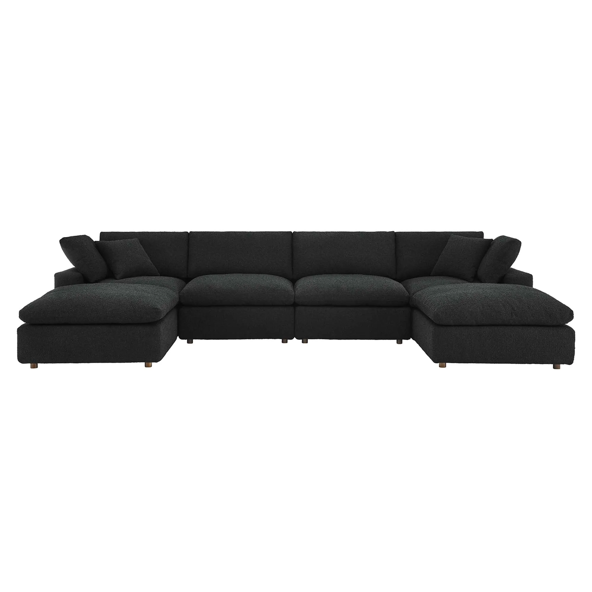 Commix Down Filled Overstuffed Boucle 6-Piece Sectional Sofa by Modway