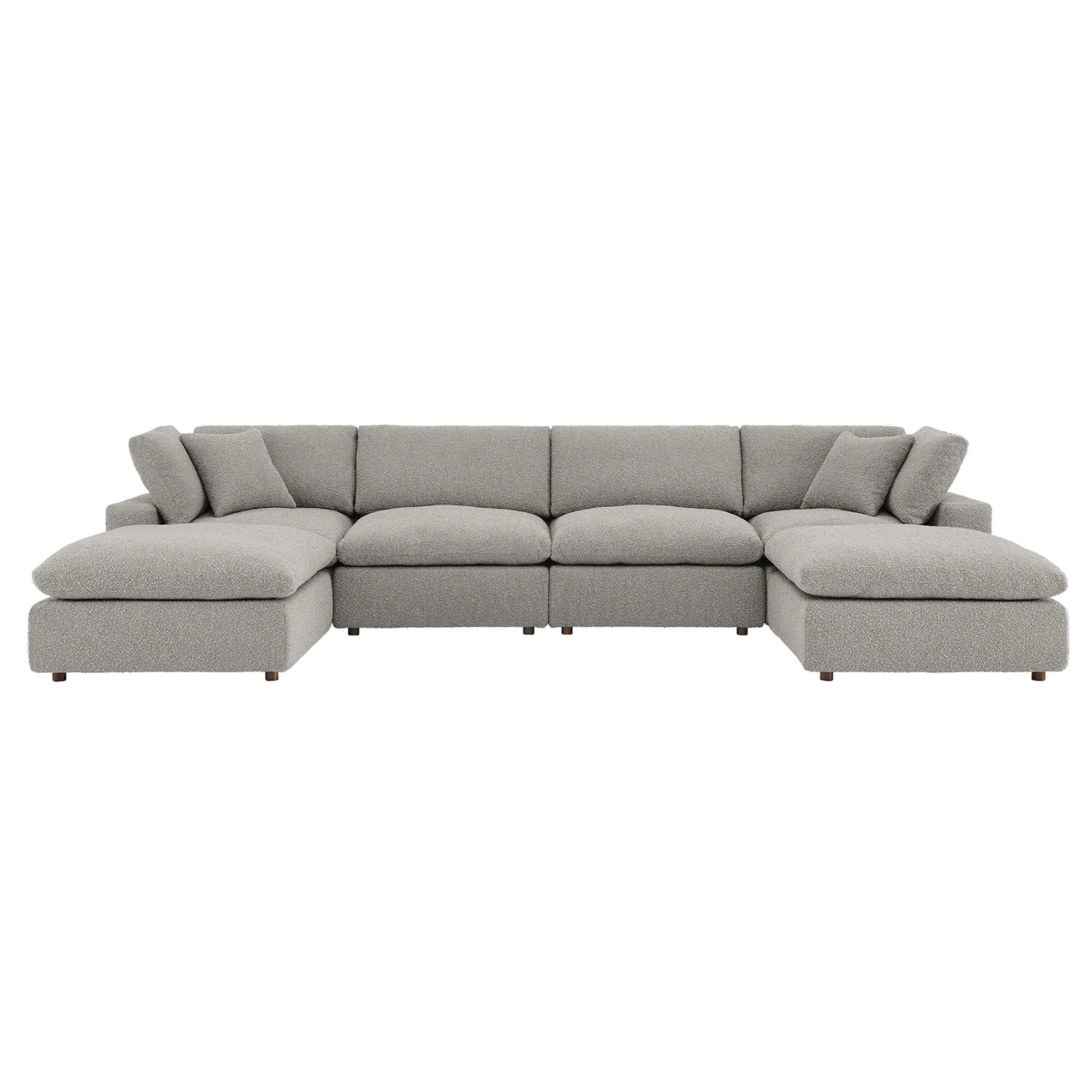 Commix Down Filled Overstuffed Boucle 6-Piece Sectional Sofa by Modway