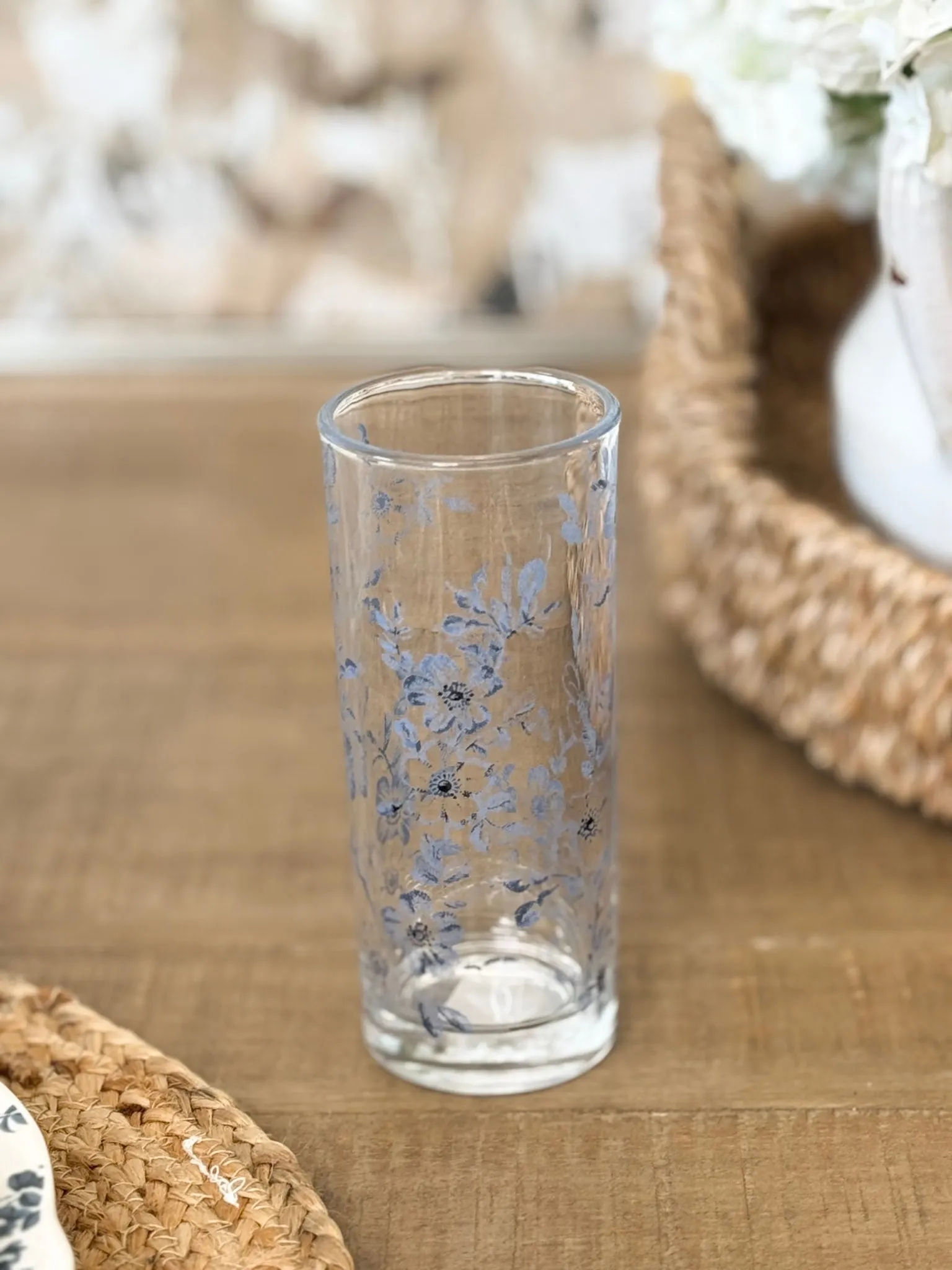 Cottage Floral Drinking Glass