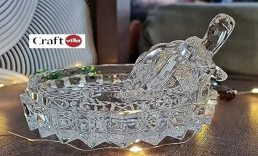Craft villa Vastu Feng Shui Crystal Turtle Tortoise with Plate for Good Luck Feng Shui Tortoise Turtle, Crstal Or Glass Plate Tortoise for Good Luck and Wealth Creation