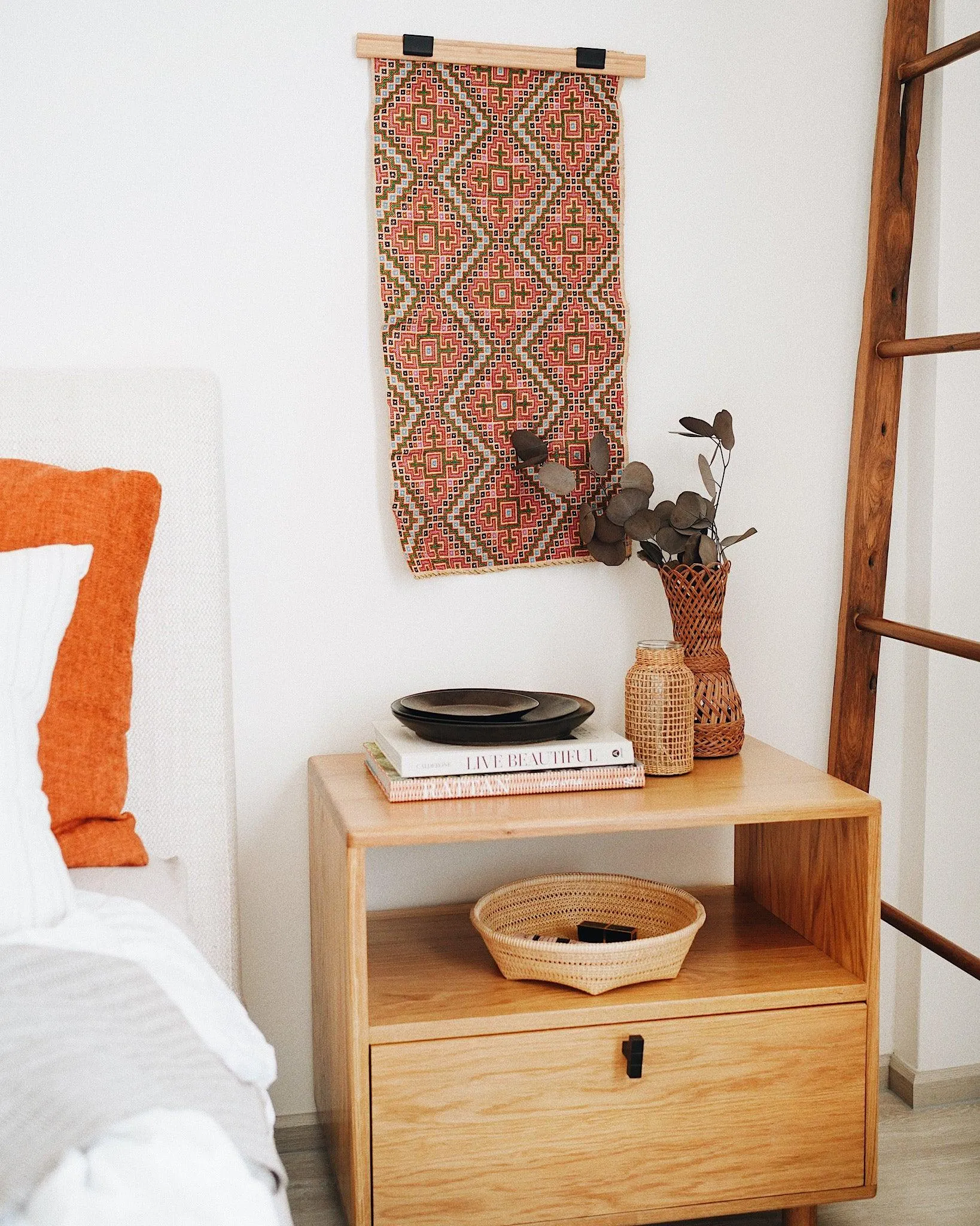 Dawn Vintage Hill Tribe Hand Embroidered Textile Wall Hanging