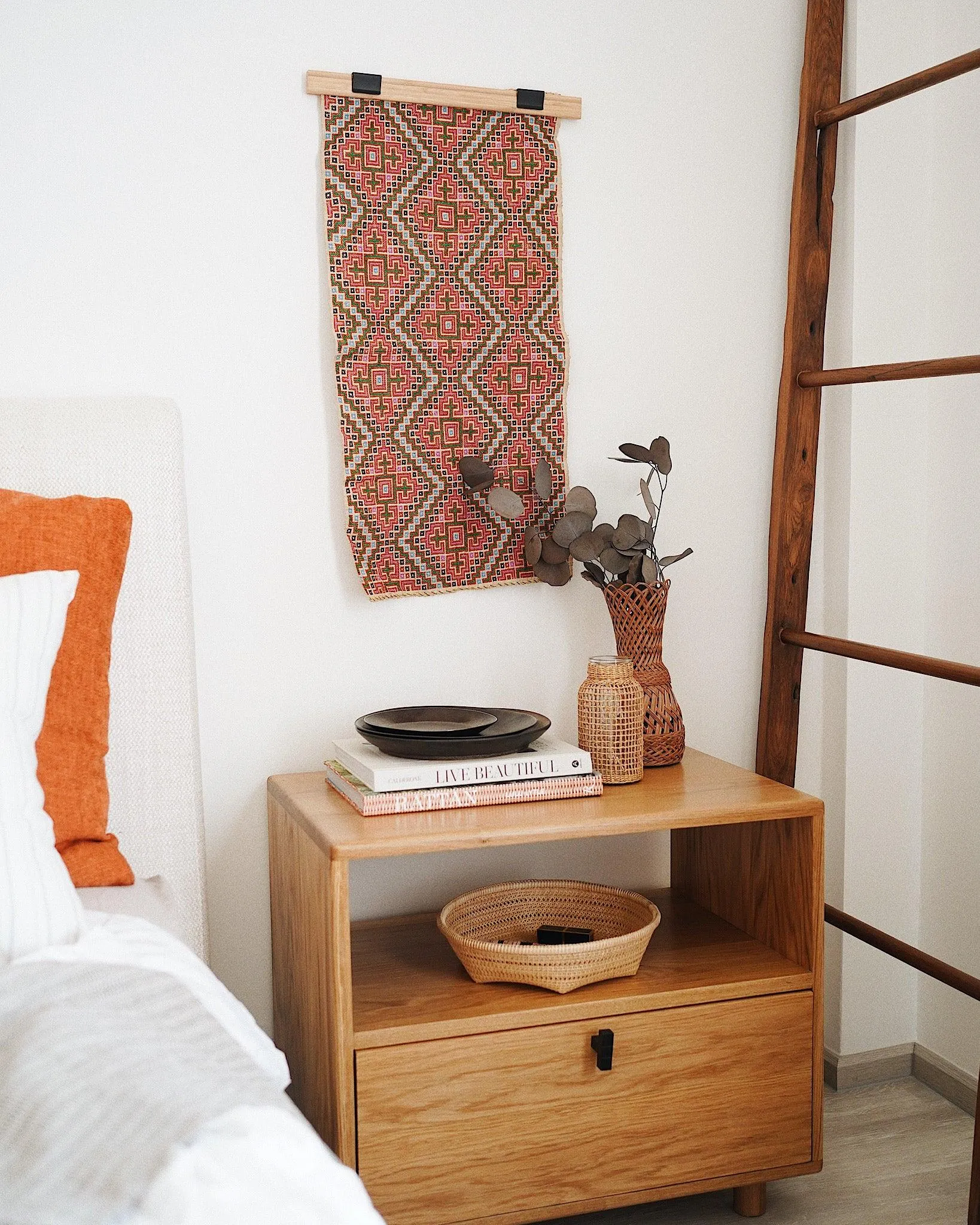 Dawn Vintage Hill Tribe Hand Embroidered Textile Wall Hanging