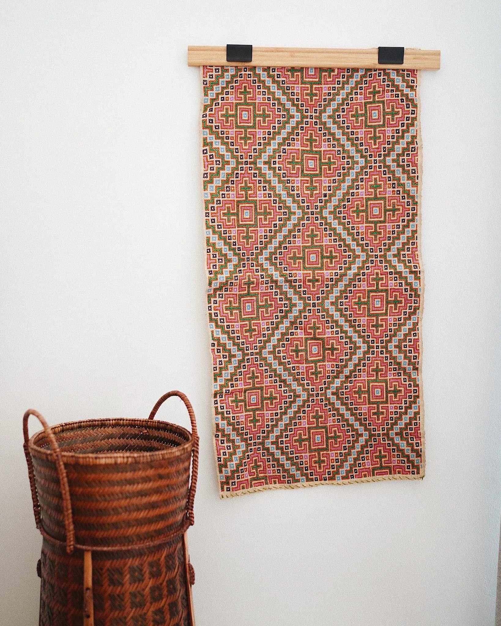 Dawn Vintage Hill Tribe Hand Embroidered Textile Wall Hanging