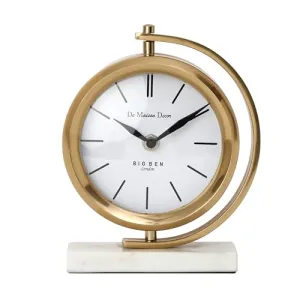 Decor de Maison Brings Marbellic Table Clock Small for Home Decor Table Decor Livingroom Bedroom Study Table & Office Desk (Gold)