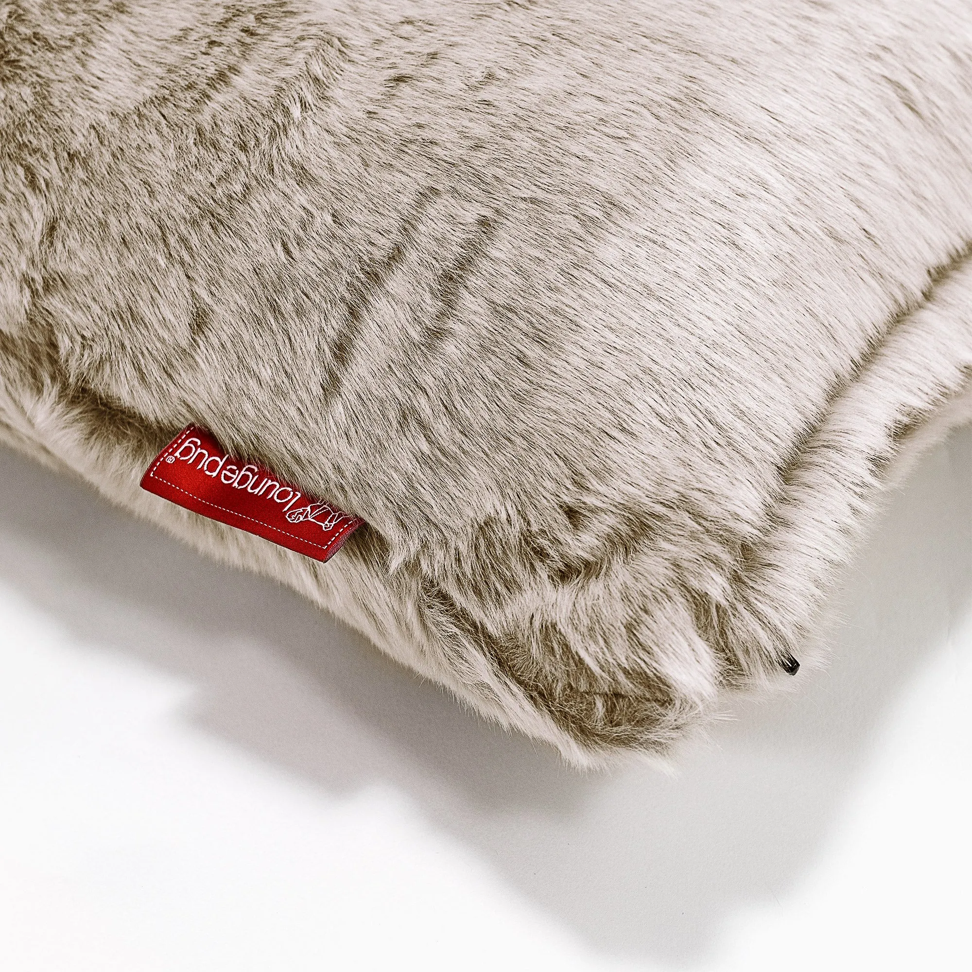 Decorative Bolster Cushion Cover 20 x 55cm - Fluffy Faux Fur Rabbit Golden Brown